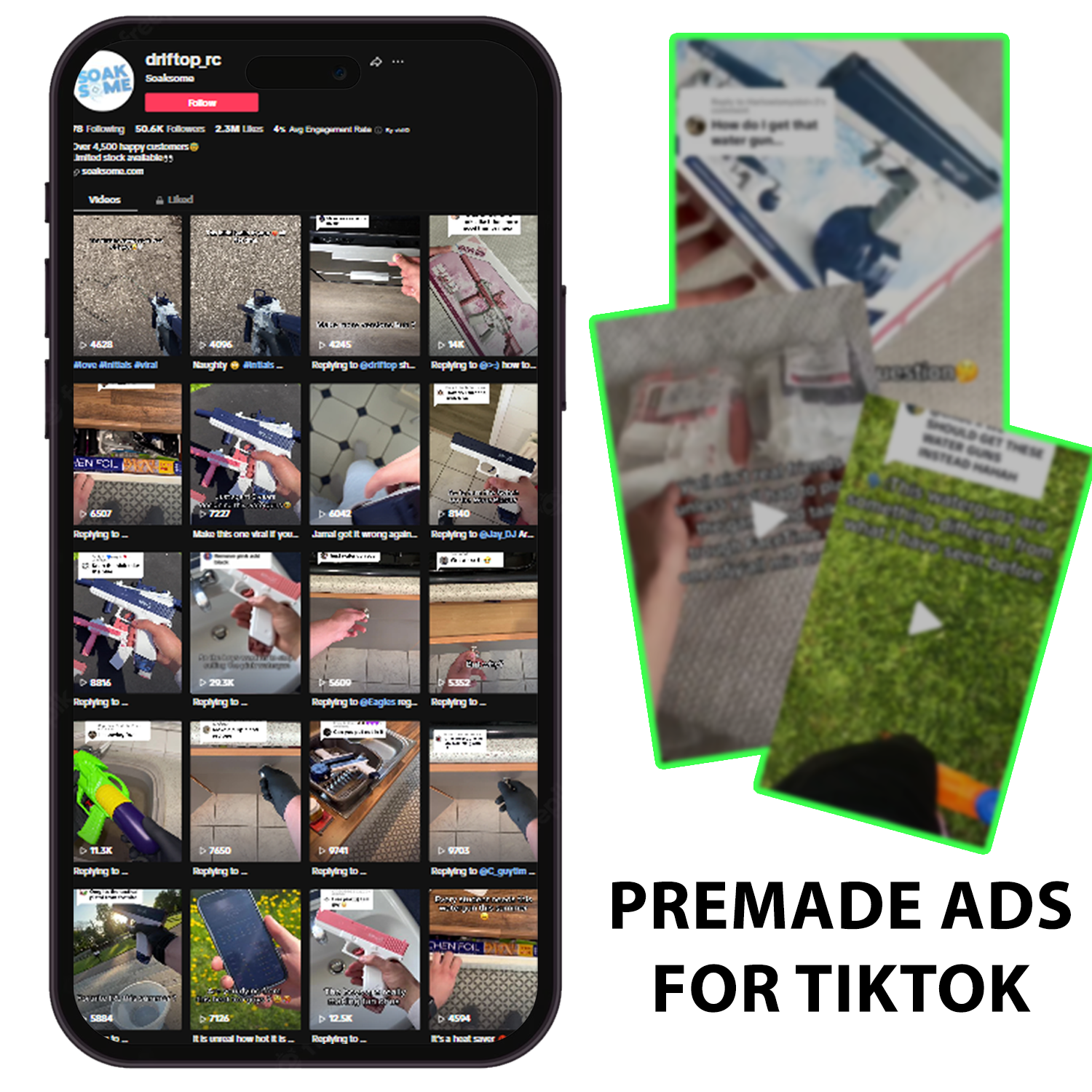 PREMADE ADS FOR TIKTOK